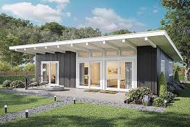 Modern House Plan With Low Slope Roof