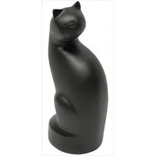 This urn has a pastel finish with embossed cats and paw prints. Smudge Sitting Cat Urn