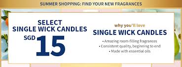 single wick candles promotion bath
