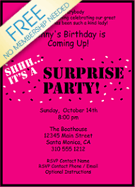 Surprise Party Invitations Free Under Fontanacountryinn Com