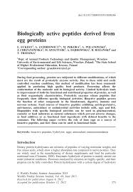 biologically active peptides derived