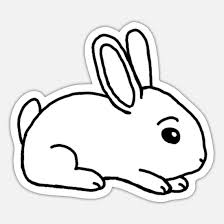 Lapin, dessin, lapin de pâques, pâques, doux' Autocollant | Spreadshirt