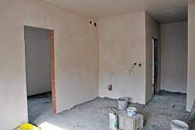 interior walls with cement plaster