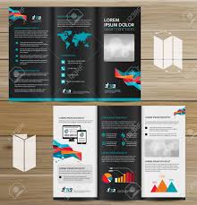 Tri Fold Brochure Mock Up Realistic Rendering Of Tri Fold Brochure