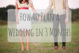 How To Plan A Wedding In Three Months Hitched Co Uk