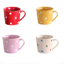 polka dot cup ceramic mug creative