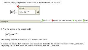 Solved What Is The Hydrogen Ion Concentration Of A Soluti