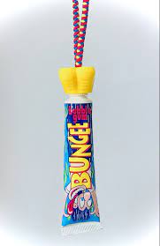 Vintage 1993 Amurol BUNGEE Jump Bubble Gum Tube 6” candy container YELLOW |  eBay