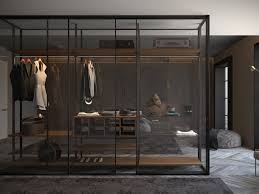 Glass Custom Wardrobe With Sliding