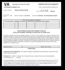 va home loan certificate of eligibility