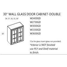 30 Inch High Wall Glass Door Cabinet