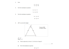 simultaneous equations worksheets for