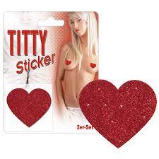 Titty Sticker Heart Red Sexy Nipple Stickers for Women, Nipple Hearts for  Sticking, Glittering Nipple Jewellery for Seduction of the Partner, Red :  Amazon.de: Health & Personal Care