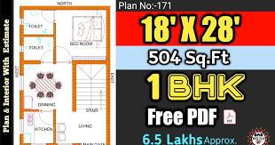 House Plans 18 X 28 1bhk House Plan