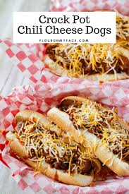 easy crock pot chili cheese dogs