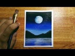 Easy Night Sky Poster Color Painting