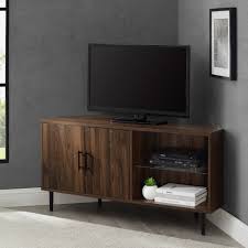 Bermuda white corner tv stand by home styles. When And How To Place Your Wooden Tv Stand In The Corner Of A Room Foter