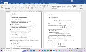 Type Math Equation Using Ms Word By