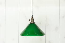 Emerald Green Pendant 12 Glass Lamp