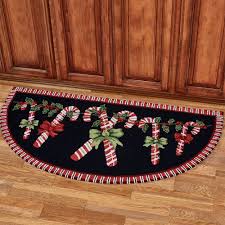 candy cane garland holiday slice accent rug
