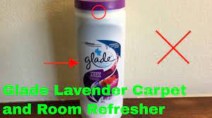 how to use glade lavender carpet and