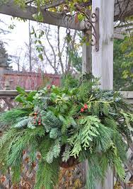 how to make a winter hanging basket