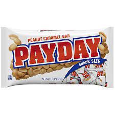 payday snack size candy bars