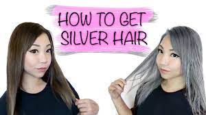 silver hair from brown hair tutorial