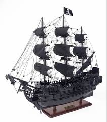 Wooden Black Pearl Pirates Model Ship