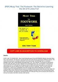 pdf muay thai the footwork the