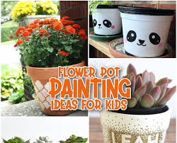 flower pot painting ideas messy