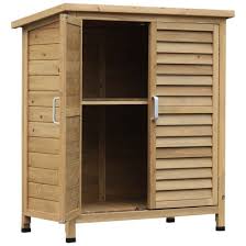 Outsunny Wooden Garden Storage Unit