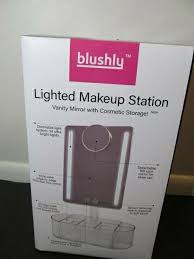 blushly lighted makeup station vanity