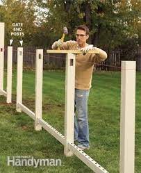 Fence building tools and instruction for diy fencing projects. Installing A Vinyl Fence Diy Family Handyman