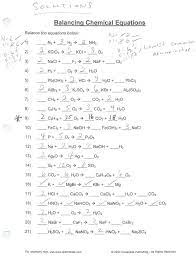 balancing chemical equations practice