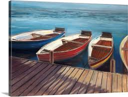 Row Boats Wall Art Canvas Prints