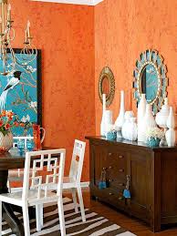 Orange Dining Room