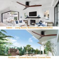 Ceiling Fan With 3 Solid Wood Blades