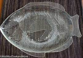 Clear Glass Fish Platter Tray