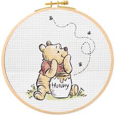 Disney Winnie The Pooh Hunny Cross Stitch Hoop Kit
