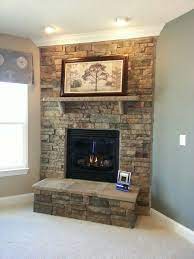 Stacked Stone Fireplace Indoor