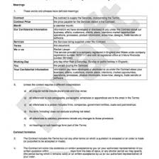 Standard Business Terms And Conditions Template Standard Business