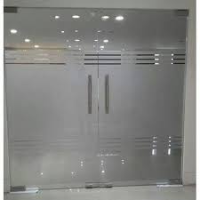 Hinged Toughened Glass Door For Office