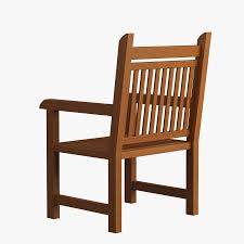 The grabcad library offers millions of free cad designs, cad files, and 3d models. Wooden Chair With Arm 003 3d Model 39 Obj Max Free3d