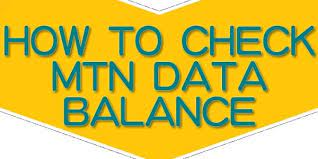 how to check mtn data balance in