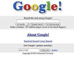 First Google Search Page gambar png