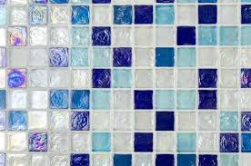 Iridescent Pool Glass Tile Ocean Blend