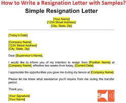 Use the company name on the first line, followed by the. Format For Resignation Letter With Simple Template And Examples