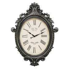 Grey Ornate Wall Clock 22x30
