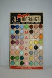 Details About Vintage Mayco Underglaze Ceramic Color Guide Advertising Store Display